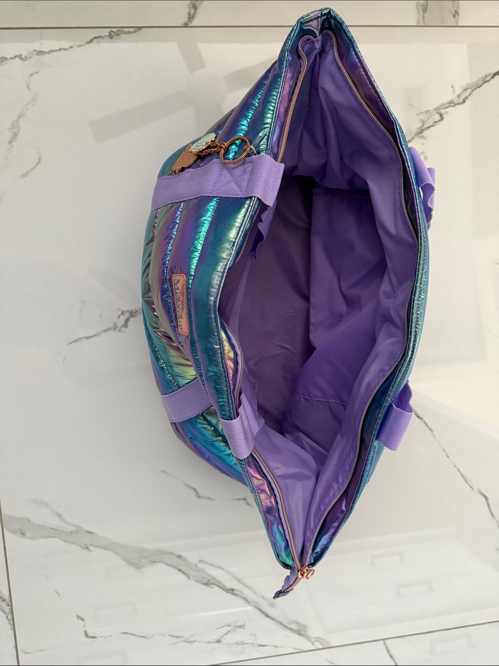 Disney Iridescent My Little Mermaid Tote in Purple and Blue - Picture 2 of 3